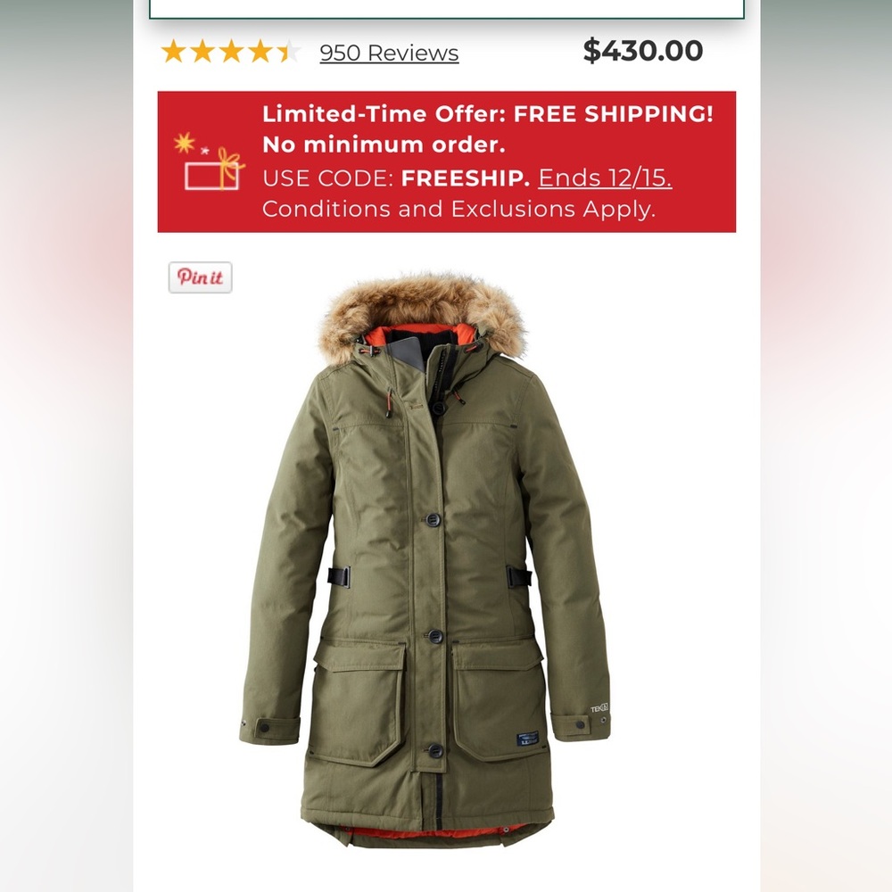 LL bean main jacket in EUC/